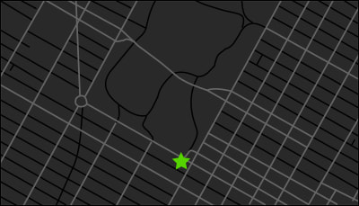 A map of Manhattan that highlights the location of the Plaza Motel.